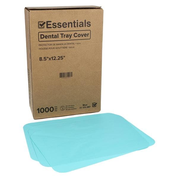 Essentials Tray Cover 8.5 in x 12.25 in Blue Disposable 1000/Ca