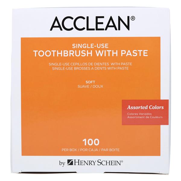 Acclean Disposable Toothbrush Assorted 100/Bx