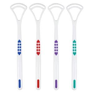 Acclean Tongue Cleaner Tongue Cleaner 4 Assorted Colors Display Box 72/Bx