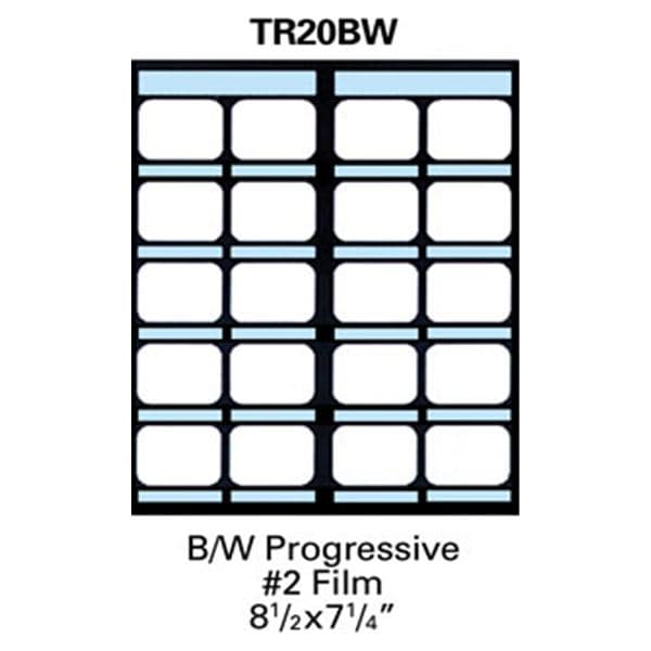 TrollMount X-Ray Film Mounts TR20BW #2 Plastic 100/Bx