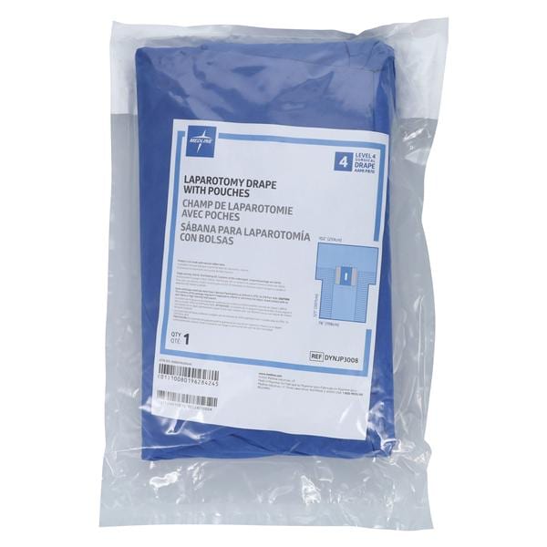 12x121x78" Sterile Laparotomy Drape 4x12" Fenestrated