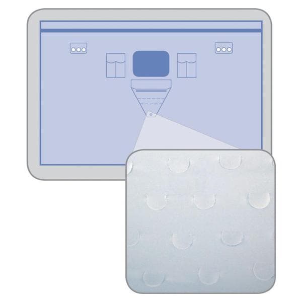 InvisiShield 125x84" Sterile Isolation Drape Fenestrated