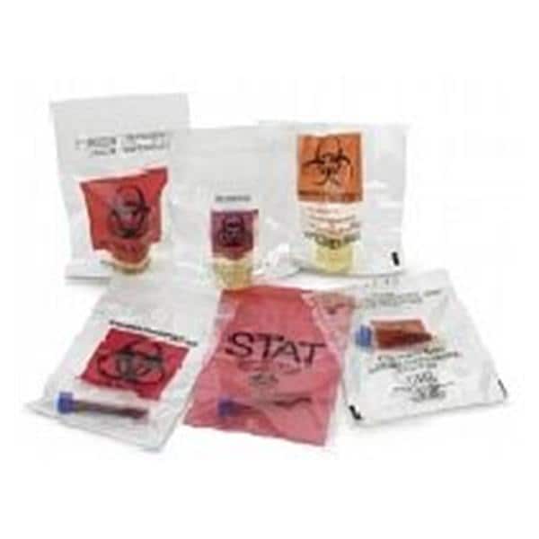 Specimen Transport Bag Red Zip Closure 1,000/Ca