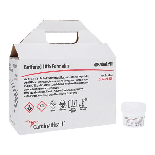Handi Pack Formalin Container Neutral Buffered 10% 40mL 96/Ca