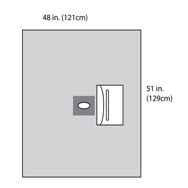 48x51" Sterile Surgical Drape Fenestrated