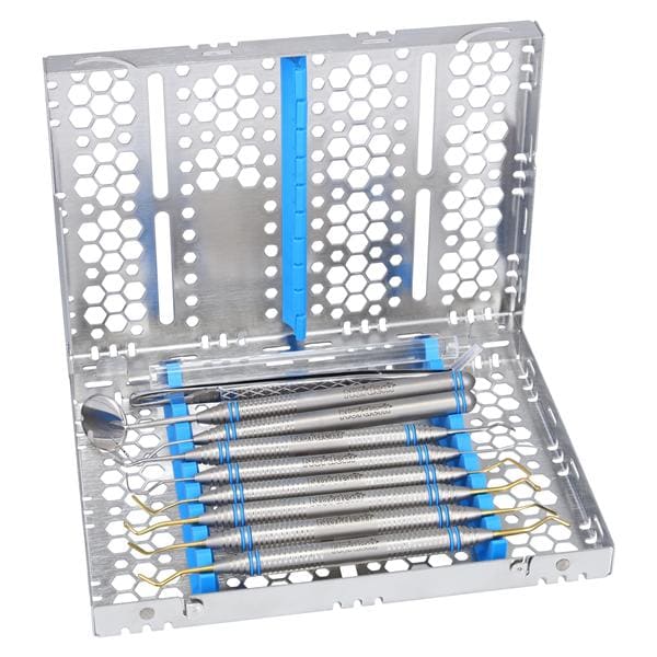 Cassette 100% Stainless Steel Medium Blue 10 Instruments Each product image