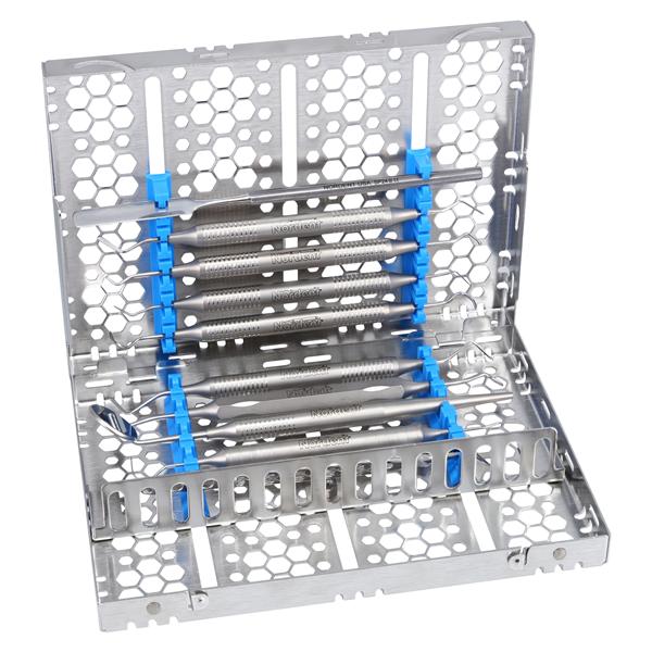 Double Sided Cassette 100% Stainless Steel Medium Blue 16 Instruments Each product image