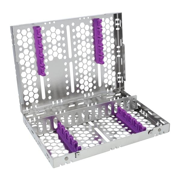 Double Sided Cassette 100% Stainless Steel Medium Purple 16 Instruments Each product image