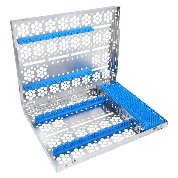 Double Decker Cassette 100% Stainless Steel Large Blue 24 Instruments Each product image