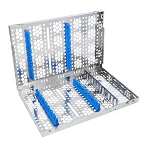 Double Decker Cassette 100% Stainless Steel Medium Blue 16 Instruments Each