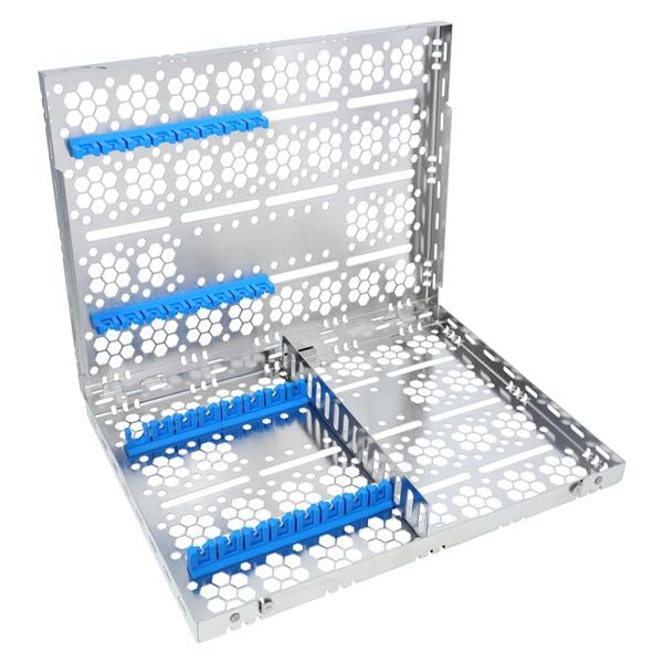 Double Decker Cassette 100% Stainless Steel Large Blue 24 Instruments Each