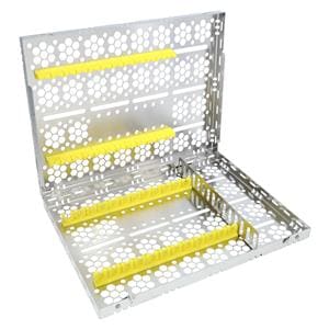 Double Decker Cassette 100% Stainless Steel Large Yellow 24 Instruments Each