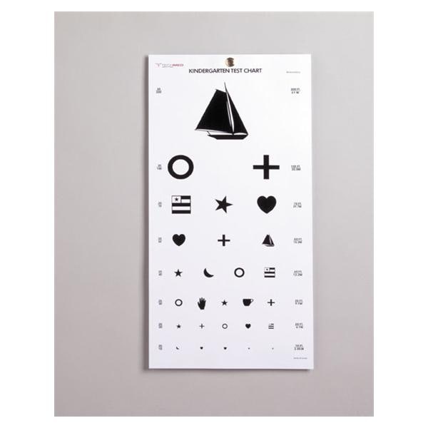 Tech-Med Eye Chart Kindergarten Test 20' Testing Distance Ea