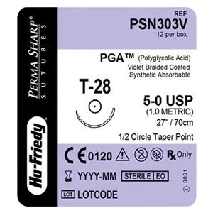 Perma Sharp Suture 5-0 27" Polyglycolic Acid Braid T-28 Violet 12/Pk