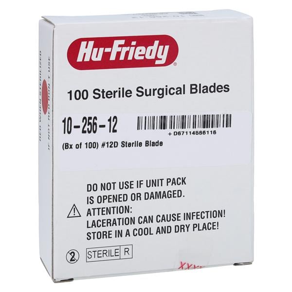 Scalpel Blade Surgical Sterile #12D Carbon Steel 100/Pk thumbnail 3