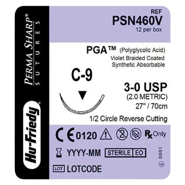 Hu-Friedy - Perma Sharp Suture PGA C-9 3-0 27" 12/Bx product image