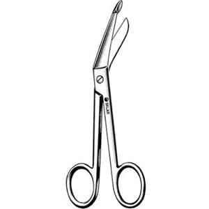Lister Bandage Scissors Angled 4-1/2" Stainless Steel Non-Sterile Reusable Ea