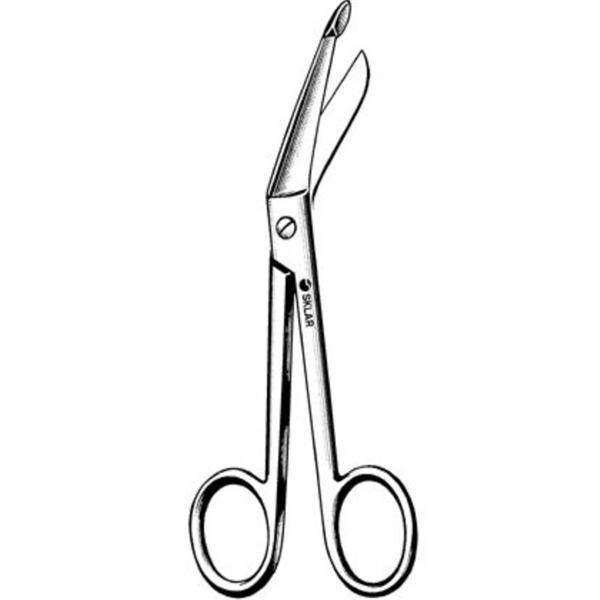 Lister Bandage Scissors Angled 4-1/2" Stainless Steel Non-Sterile Reusable Ea