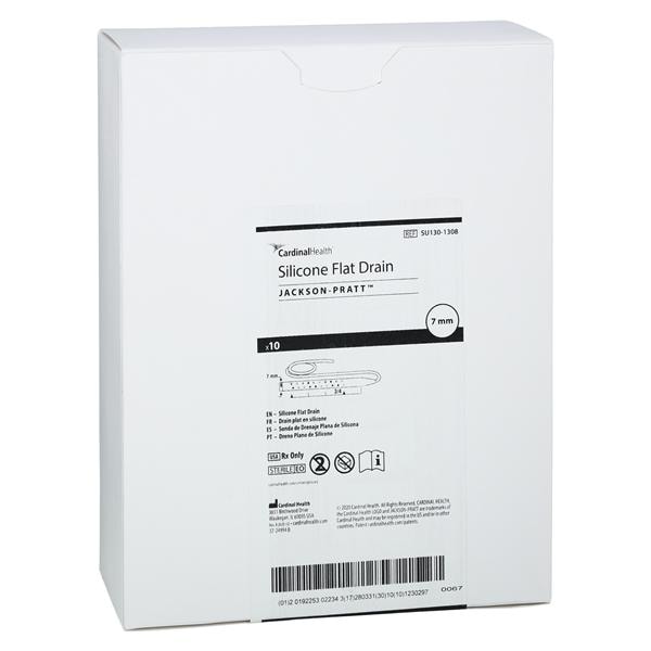 Jackson-Pratt Silicone Wound Drain Flat Tip 3/4 Perforated, 8 BX/CA