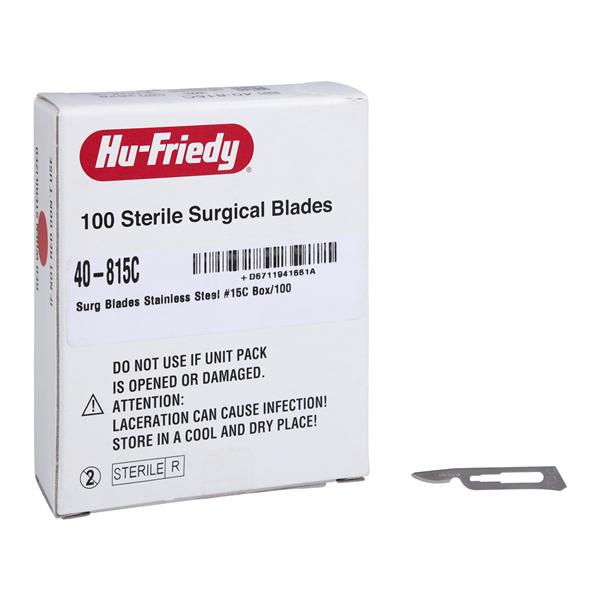 Stainless Steel Sterile Surgical Blade #15 100/Bx