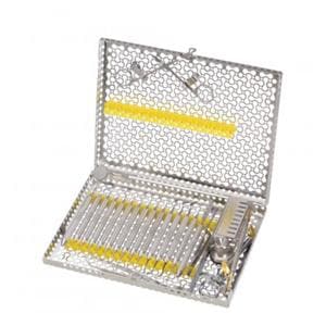 IMS Infinity Series Instrument Cassette Stainless Steel Lg Ylw 16 Instruments Ea