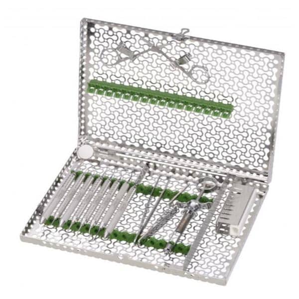 IMS Infinity Series Crown & Bridge Cassette SS Lg Grn 16 Instruments Ea - IMS Infinity Series Crown & Bridge Cassette SS Lg Grn 16 Instruments Ea - Image 1