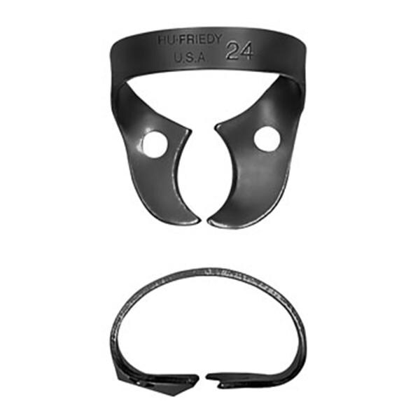 HuFriedy Black Line Rubber Dam Clamp Wingless Size 24 Ea