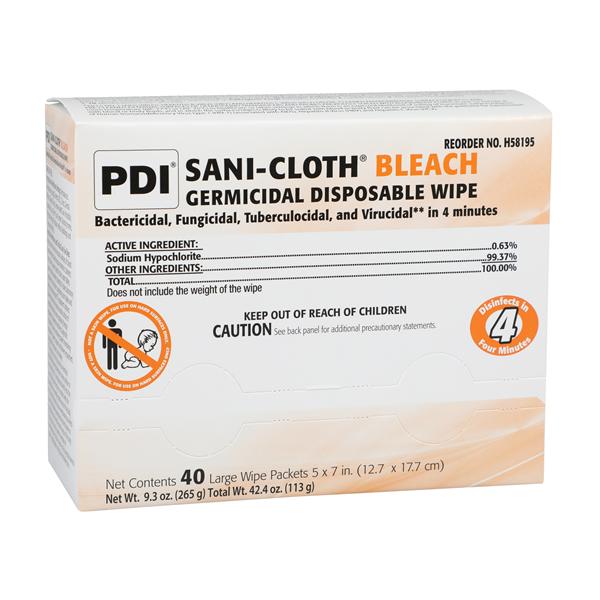 SaniCloth Bleach H58195 Disinfectant Wipes Henry Schein Dental
