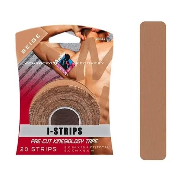 I-Strip Kinesiology Tape Elastic 2x9.75" Beige 1/Rl