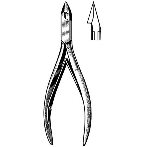 Tissue Nipper 4-1/2" 11mm Convex Stainless Steel Ea