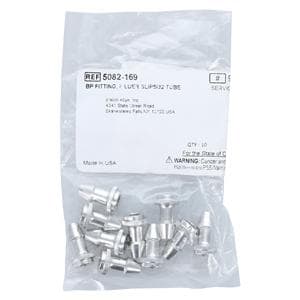 Blood Pressure Connector Slvr LF For Aneroid Sphygmomanometer 10/PK