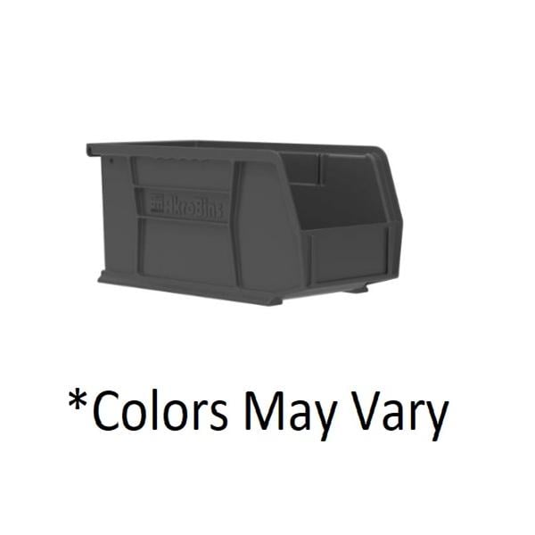 AkroBins Storage Bin Black Polymer With Label Holder 10-7/8x5-1/2x5" 12/Ca