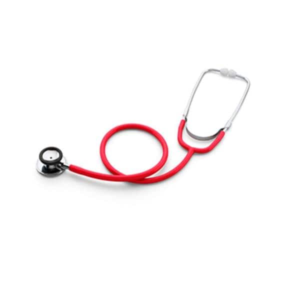 Lightweight Stethoscope Poppy Red Single Lumen Tubing Ea