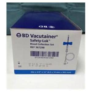 Safety-Lok Blood Collection Set 25gx3/4" 12" Tubing Winged Royal Blue Sfty 50/Bx