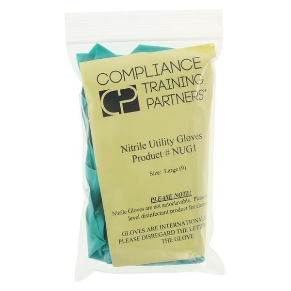 Nitrile Utility Gloves Large Green Pair