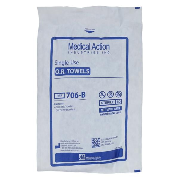 Towel O.R. Blue Sterile