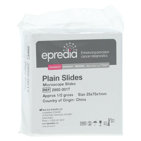 Plain Microscope Slide 3x1" Clear 72/Bx, 20 BX/CA