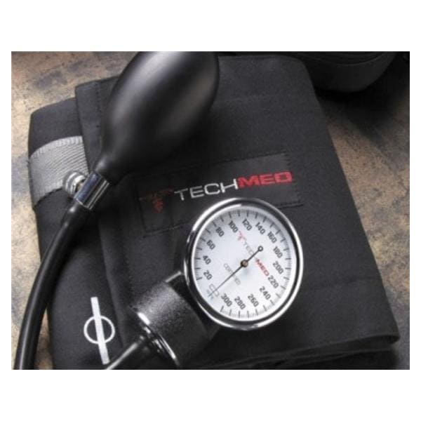 Tech-Med Standard Aneroid Sphygmomanometer Blk LF Arm Ea