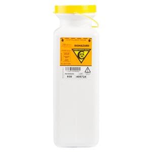 Chemo-Tainer Sharps Container 1.7qt White/Yellow 3.5x3.5x10" Lk Cp PP 20/Ca
