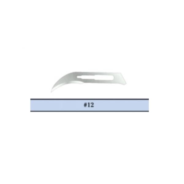Feather Stainless Steel Sterile Surgical Blade Size 12 Disposable 100/Bx