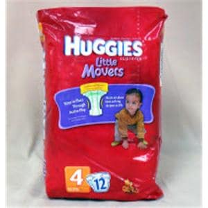 Huggies Little Movers Diaper Unisex Step 4 12/Pk