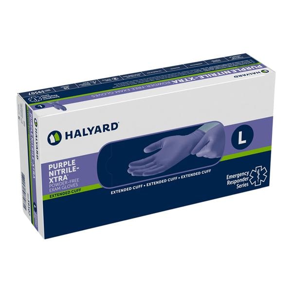 Purple Nitrile Nitrile Exam Gloves X-Large Purple Non-Sterile 50/Bx