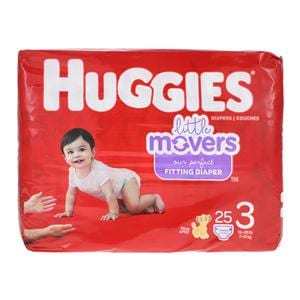 Huggies Little Movers Diaper Max Unisex Wt Frgrnc Fr Dsny Size 3 16-28lbs 25/Pk