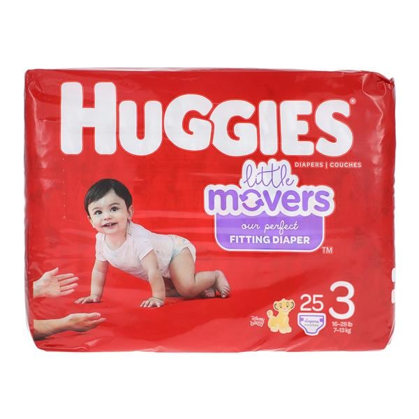 Huggies Little Movers Diaper Max Unisex Wt Frgrnc Fr Dsny Size 3 16-28lbs 25/Pk