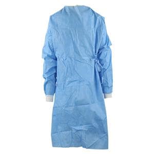 MicroCool Non Reinforced Surgical Gown AAMI Level 4 SFSMS XL Blu/Rd Nkbnd Ea