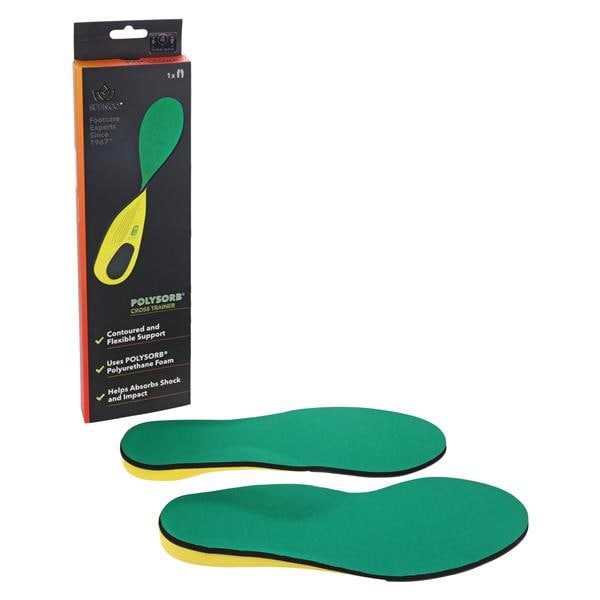 Cross Trainer Insole Green Full Length Men 10-11.5 / Women 11-12.5