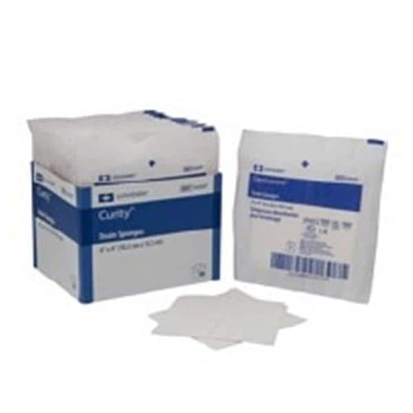 Curity Sorb-It Cotton Drain Sponge 4x4" 6 Ply Sterile Pre-Cut Low Lint