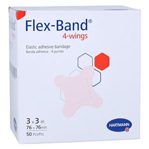 Flex-Band Adhesive Bandage Fabric 3x3" Flesh Sterile 50/Bx