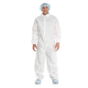 Staff Coverall 3 Layer SMS Large White 24/CA