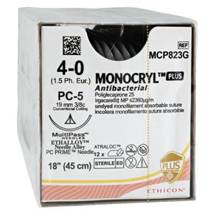 Stratafix Spiral Monocryl Plus Suture 4-0 18" TCS/PCL25 Mnflmnt PC5 12/Bx